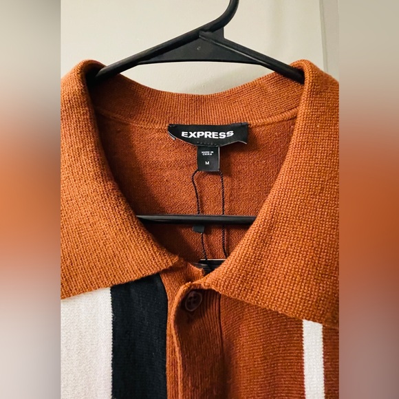Express retro knit button down - Picture 2 of 3